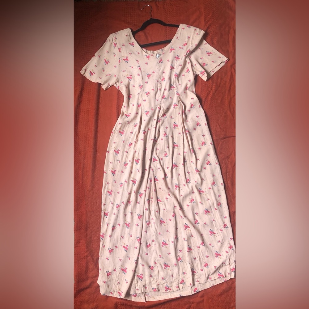 Vintage L.G.S. Pink Floral Dress  13/14